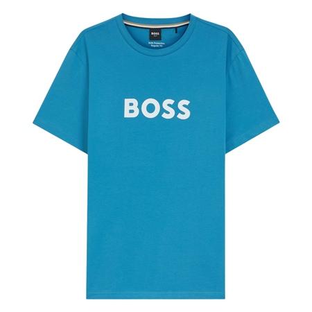 Boss Logo Cotton-jersey T-Shirt - Blue - M