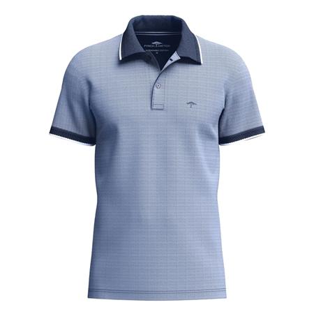 Fynch Hatton Polo 2-Tone Piquee Polo Shirt - Blue - L