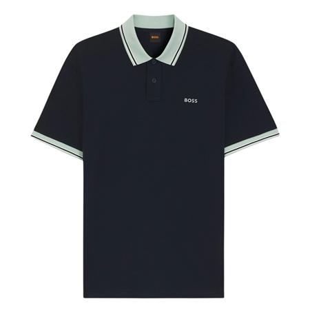 Boss Pe Blocks Cotton-jersey Polo Shirt - Navy - XL