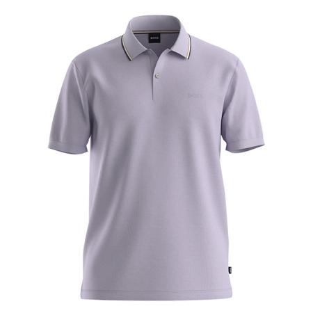 Boss Penrose Slim-fit Tipped Polo Shirt - Purple - 2XL