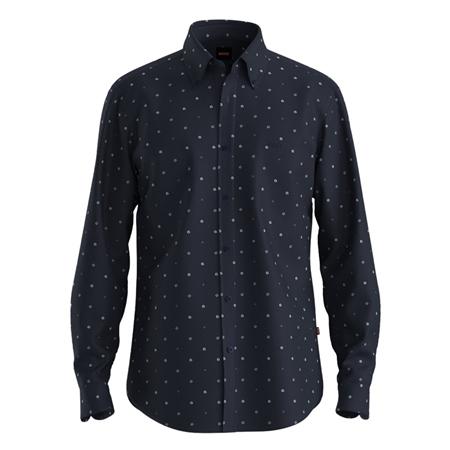 Boss Rickert_M Long Sleeve Patterned Shirt - Navy - M