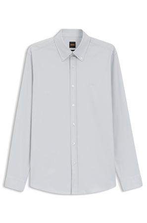 Boss Rickert_M Button Down Oxford Shirt - Grey - M