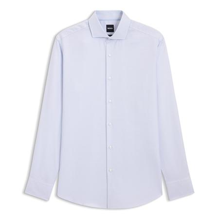 Boss H-Hank-Sp Slim Fit Printed Shirt - Blue- Blue - 18
