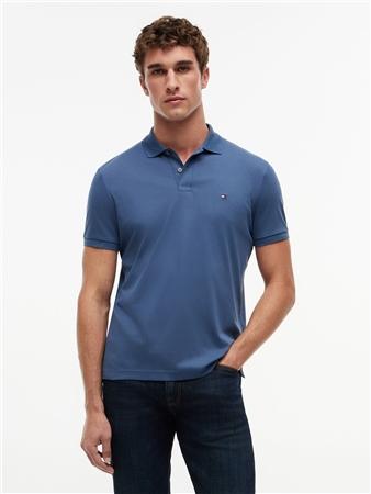 Tommy Hilfiger Liquid Cotton Interlock Knit Polo Shirt - Sea Blue - S