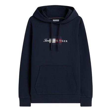 Tommy Hilfiger Script Flag Hoodie - Navy - XL