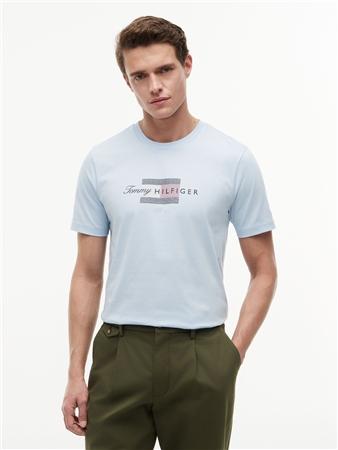 Tommy Hilfiger Script Flag T-shirt - Sky Blue - S