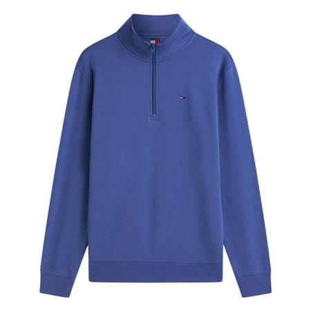 Tommy Jeans Flag Fleece Quarter-Zip Sweatshirt - Blue - XS