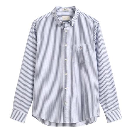 Gant Poplin Regular Fit Stripe Shirt - Blue - XL