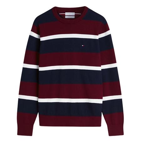 Tommy Hilfiger Striped Pima Cotton Cashmere Blend Sweater - Multi - M