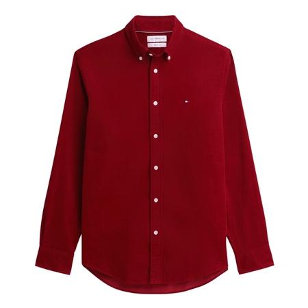 Tommy Hilfiger Solid Corduroy Button-Down Shirt - Red - M