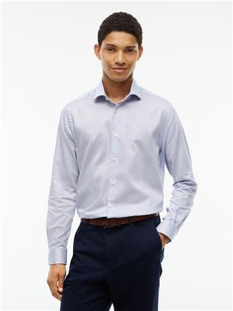 Tommy Hilfiger New York Label Flex Collar Twill Shirt - Blue - XL