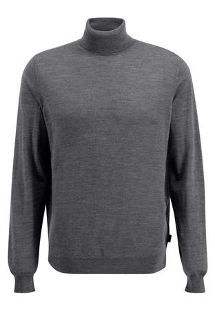 Fynch Hatton Merino Rollneck Sweater - Grey - L