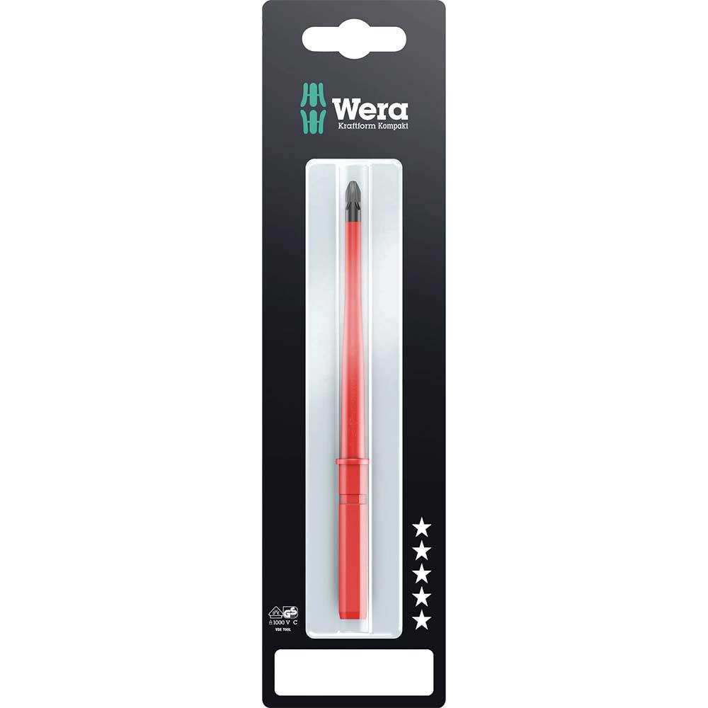 Wera Kraftform Kompakt 65IS Pozi Extra Slim VDE Interchangeable Screwdriver Blade PZ2 154mm