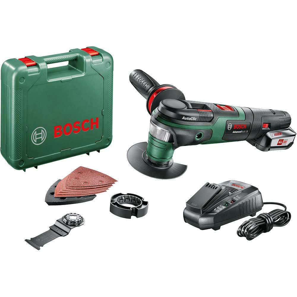 Bosch ADVANCEDMULTI P4A 18v Cordless Starlock Oscillating Multi Tool 1 x 2.5ah Li-ion Battery Charger Case