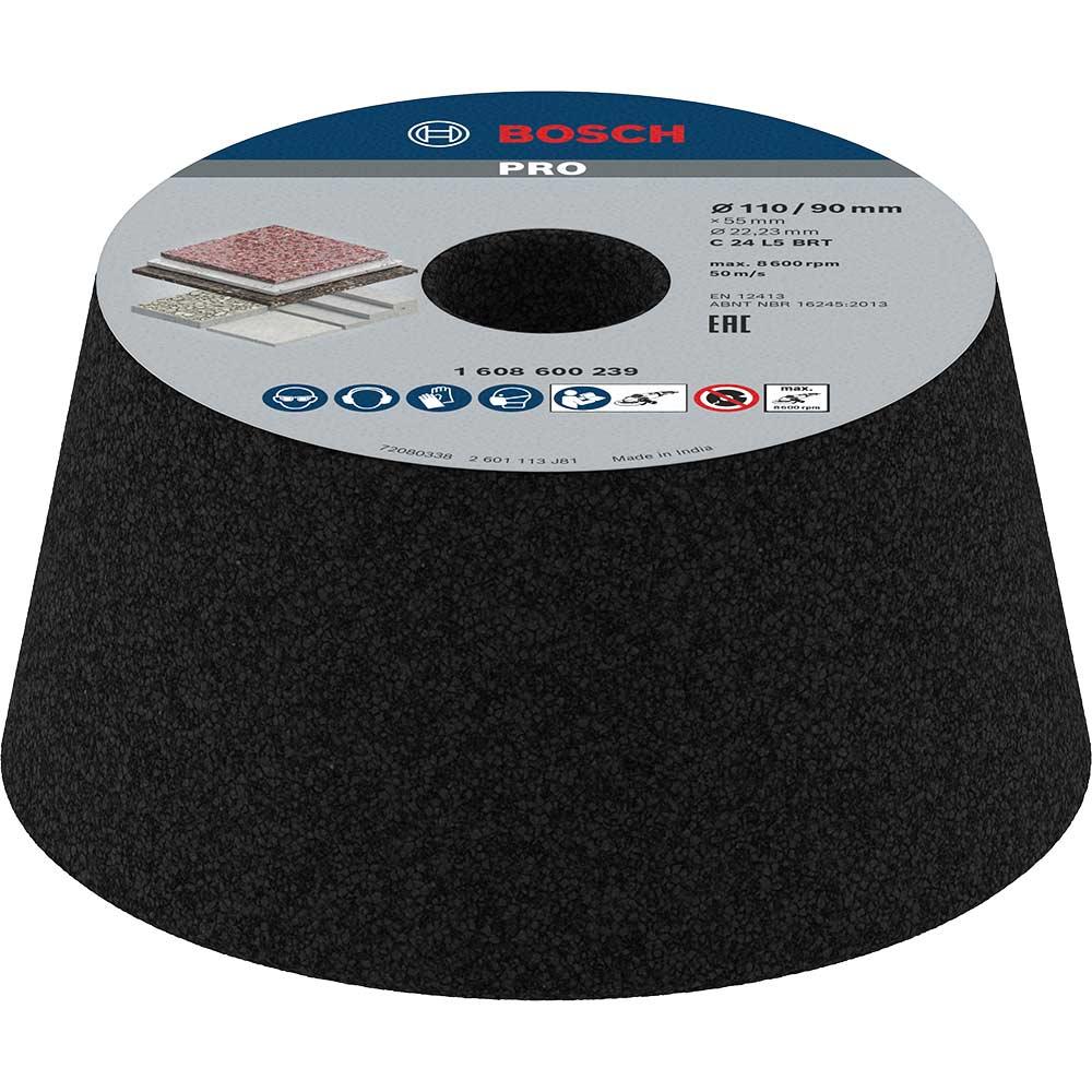 Bosch PRO Conical Abrasive Cup Wheel for Stone 110mm 24g