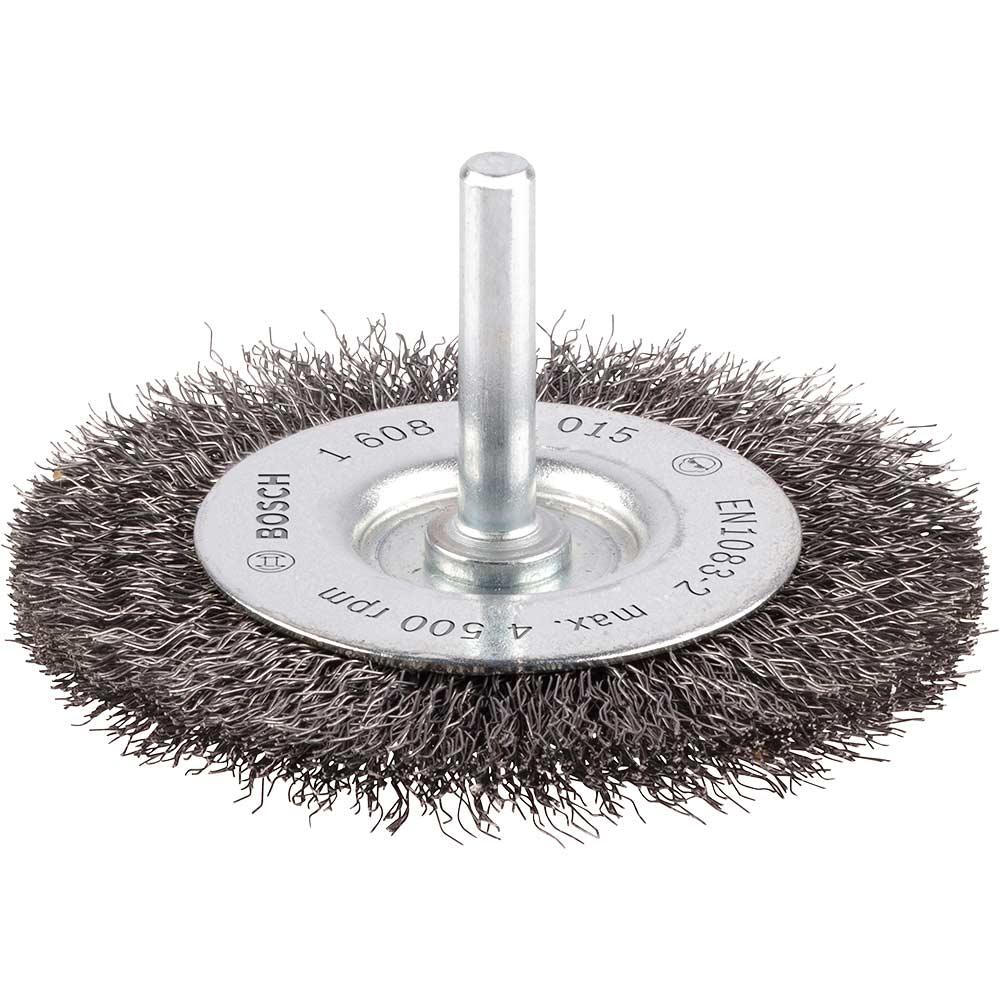 Bosch PRO 0.2mm Crimped Steel Wire Wheel Brush 75mm 6mm Shank