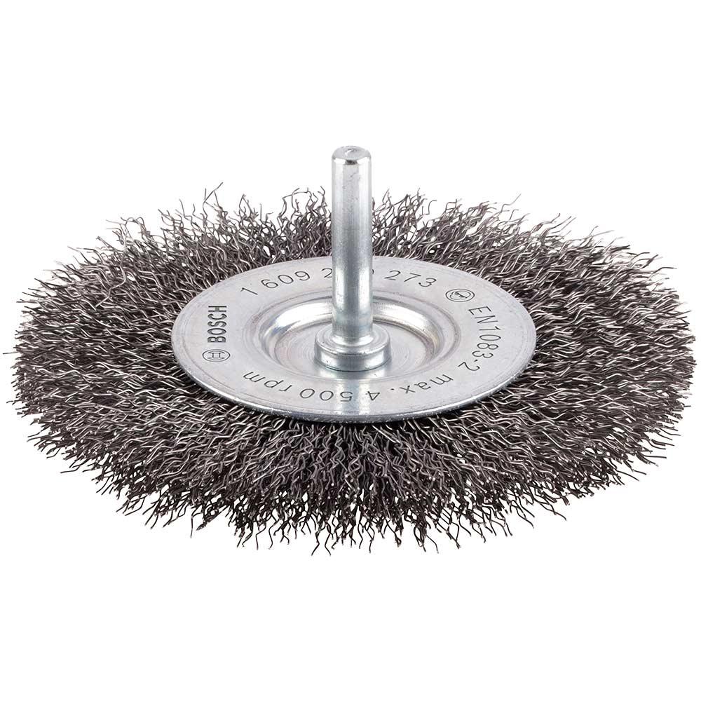Bosch PRO 0.3mm Crimped Steel Wire Wheel Brush 100mm 6mm Shank
