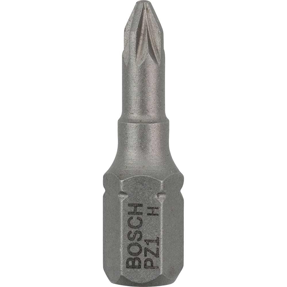 Bosch Extra Hard Pozi Screwdriver Bits PZ1 25mm Pack of 25
