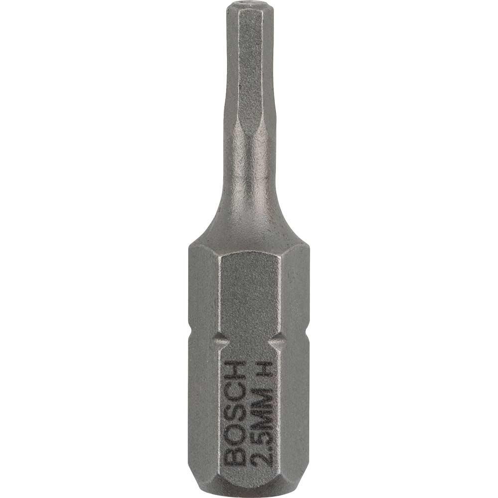 Bosch Hex Extra Hard Screwdriver Bit Hex 2.5mm 25mm Pack of 3