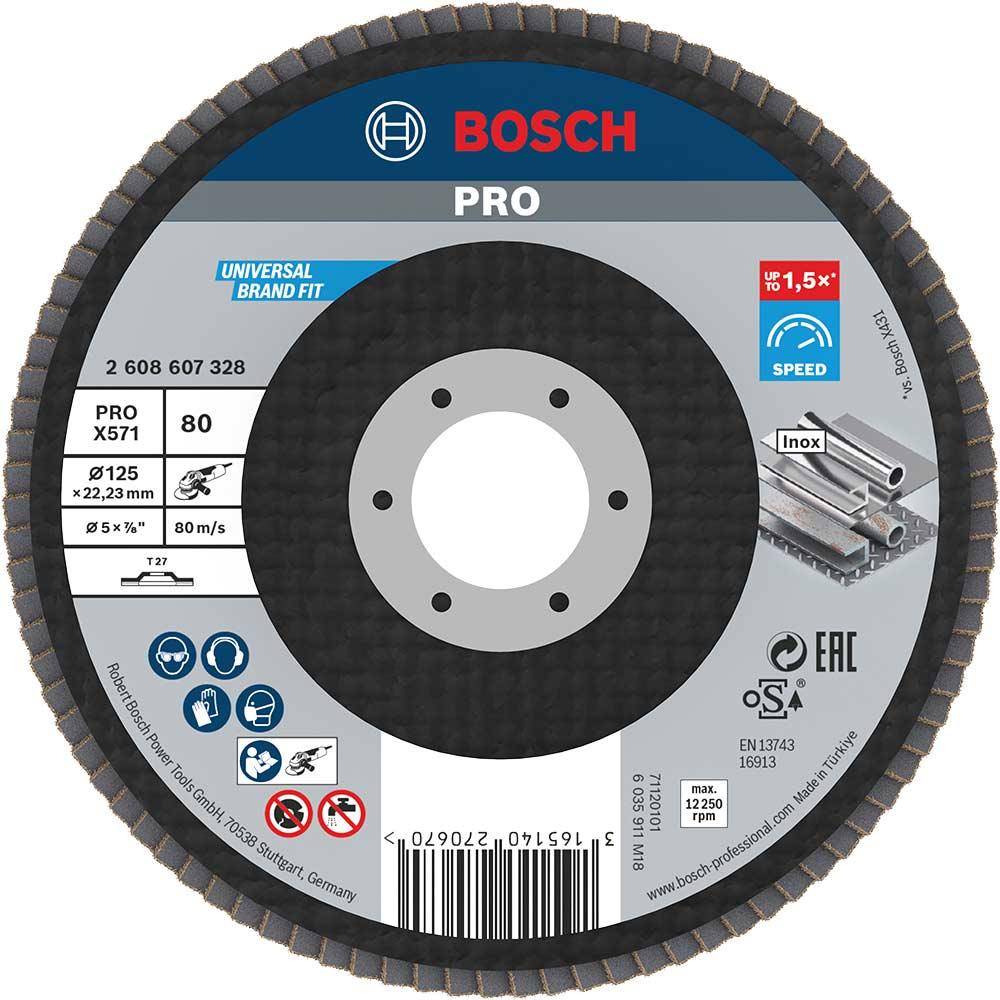 Bosch PRO X571 Best for Metal Straight Flap Disc