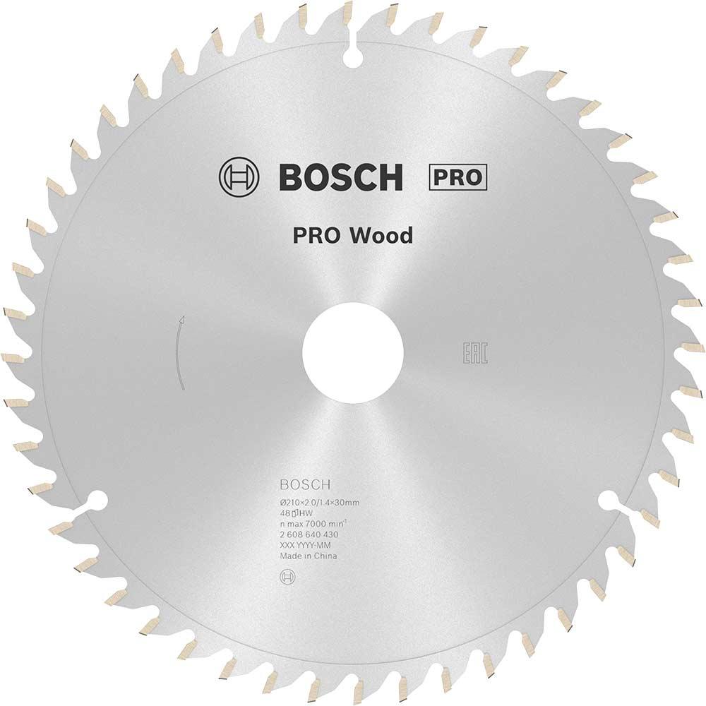 Bosch PRO Wood Cutting Mitre Saw Blade 210mm 48T 30mm
