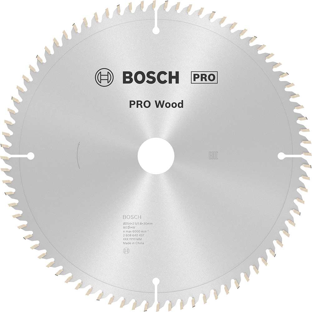 Bosch PRO Wood Cutting Mitre Saw Blade 254mm 80T 30mm