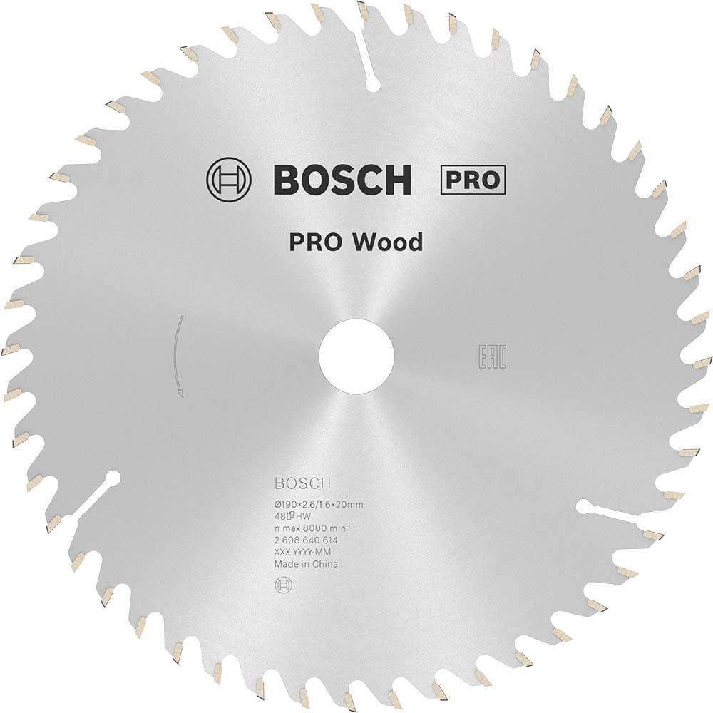 Bosch PRO Optiline Wood Cutting Saw Blade 190mm 48T 20mm