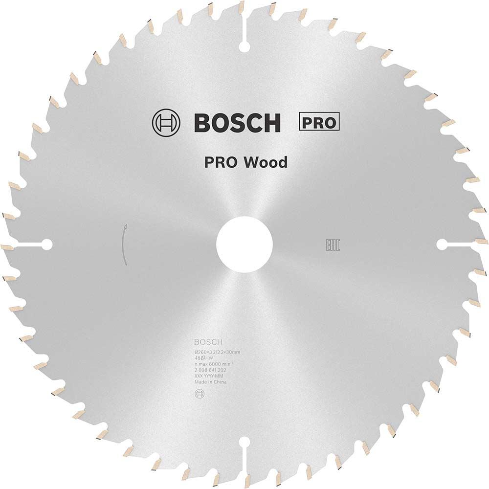 Bosch PRO Wood Cutting Mitre Saw Blade 260mm 48T 30mm