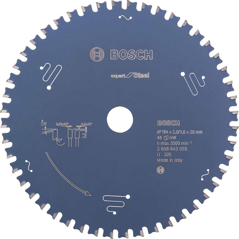 Bosch EXPERT Metal Steel Cutting Saw Blade 184mm 48T 20mm