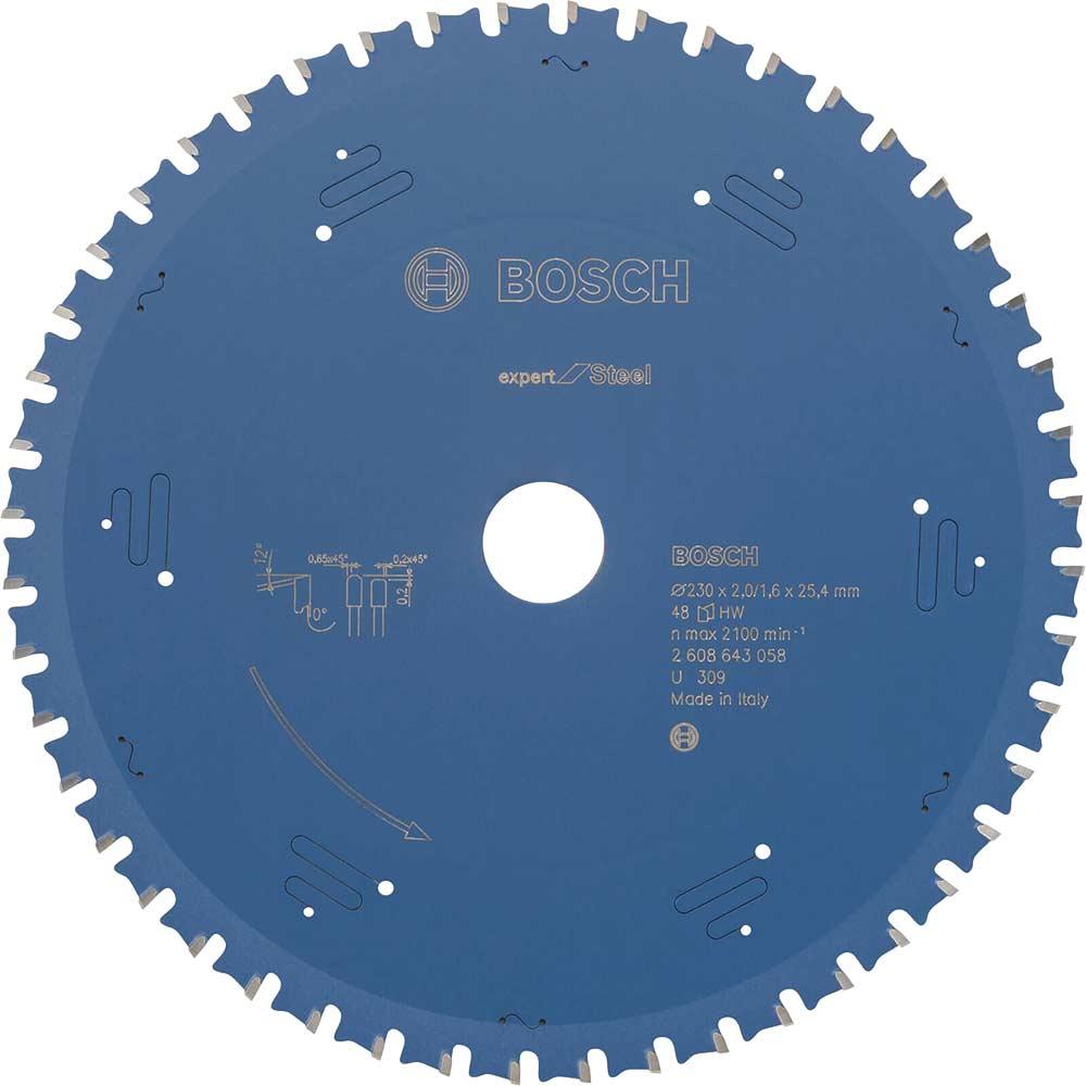 Bosch EXPERT Metal Steel Cutting Saw Blade 230mm 48T 25.4mm