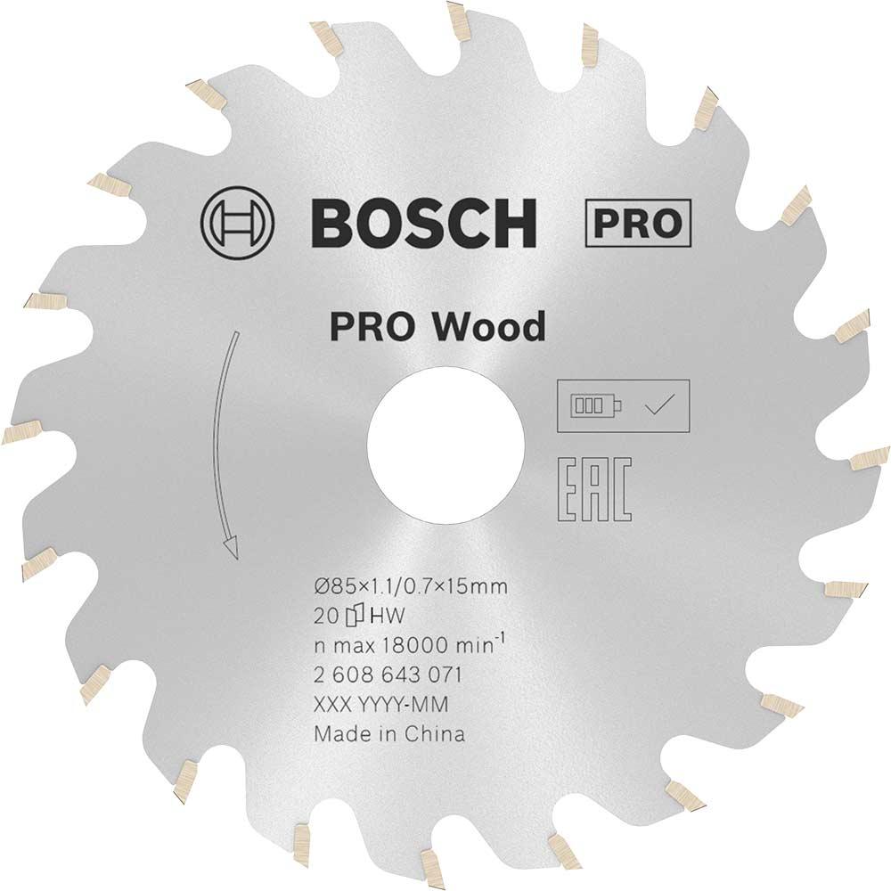 Bosch PRO Wood Cutting Saw Blade 85mm 20T 15mm