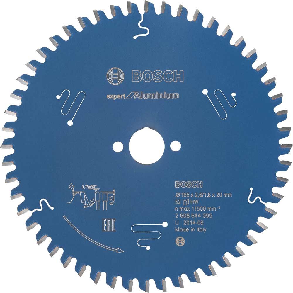Bosch EXPERT Aluminium Cutting Saw Blade 165mm 52T 20mm