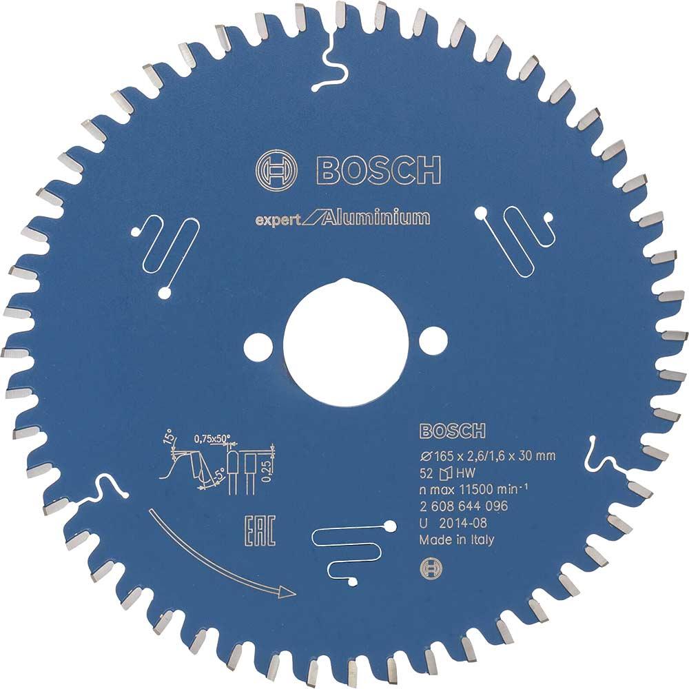Bosch EXPERT Aluminium Cutting Saw Blade 165mm 52T 30mm