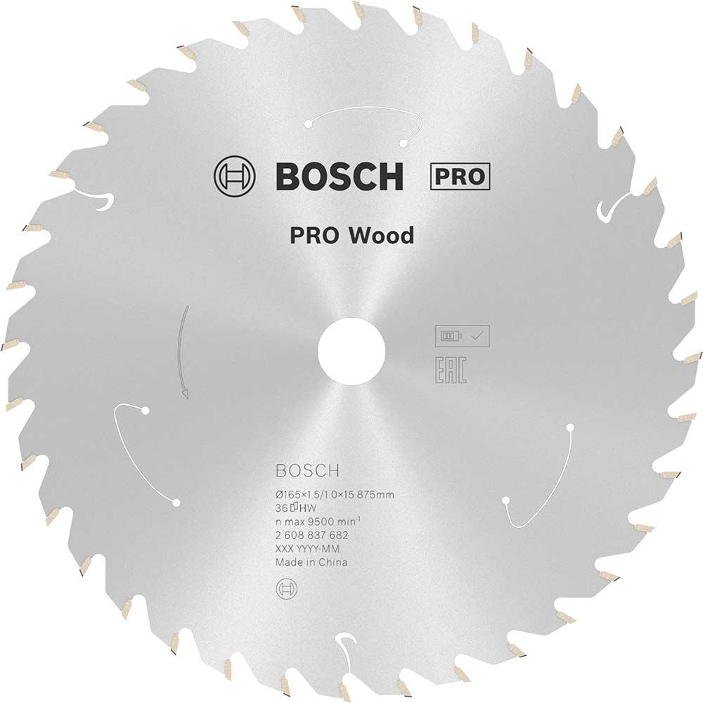 Bosch PRO Cordless Wood Cutting Circular Saw Blade 165mm 36T 15.875mm