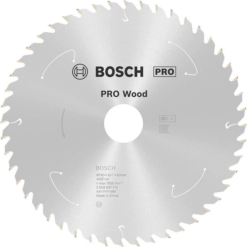 Bosch PRO Cordless Wood Cutting Circular Saw Blade 190mm 48T 30mm