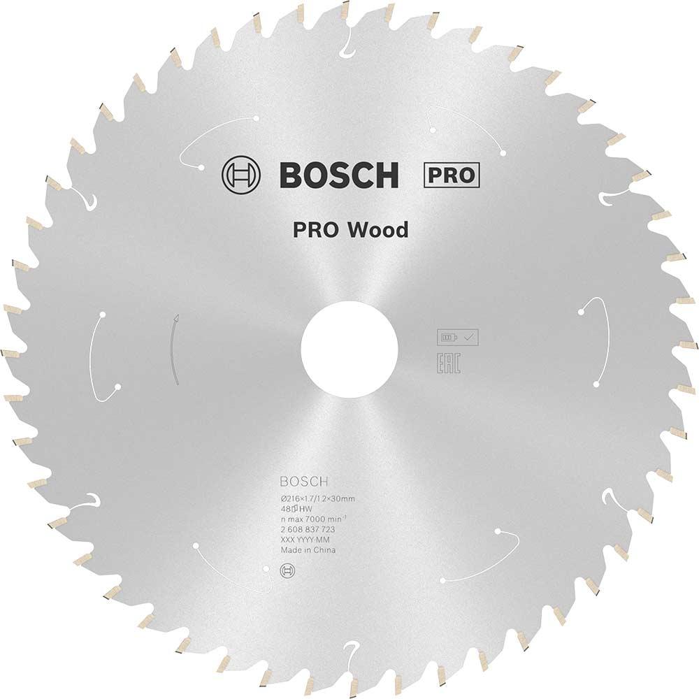 Bosch PRO Cordless Wood Cutting Circular Saw Blade 216mm 48T 30mm