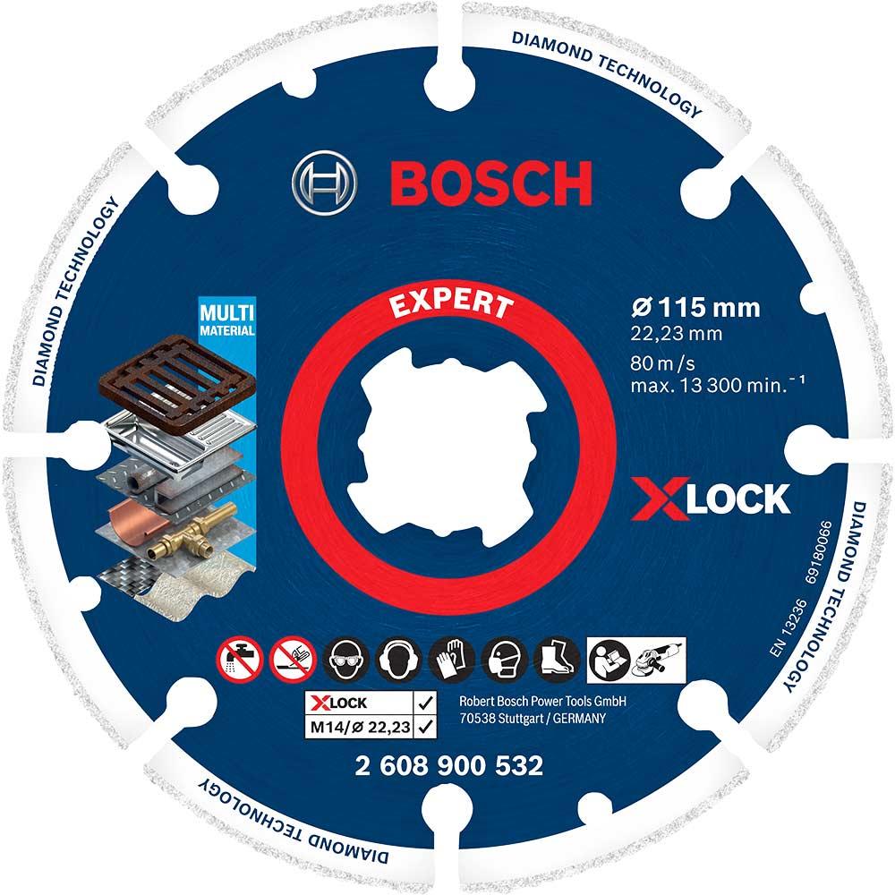 Bosch EXPERT X Lock Diamond Metal Cutting Disc 115mm 1mm 22mm