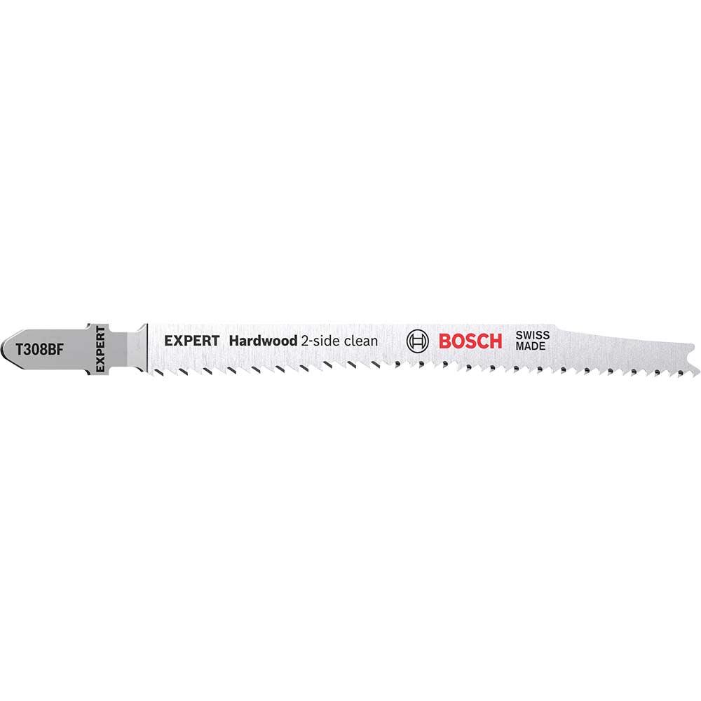 Bosch EXPERT T308 BF Hard Wood Cutting Jigsaw Blades Pack of 5