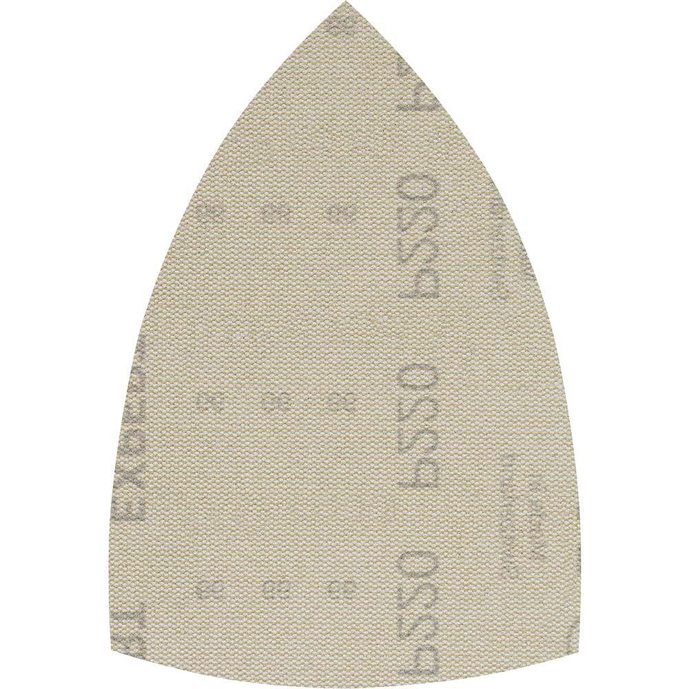Bosch EXPERT M480 Hook and Loop Large Delta Sanding Sheets for Paint and Wood 100mm x 150mm 220g Pack of 10
