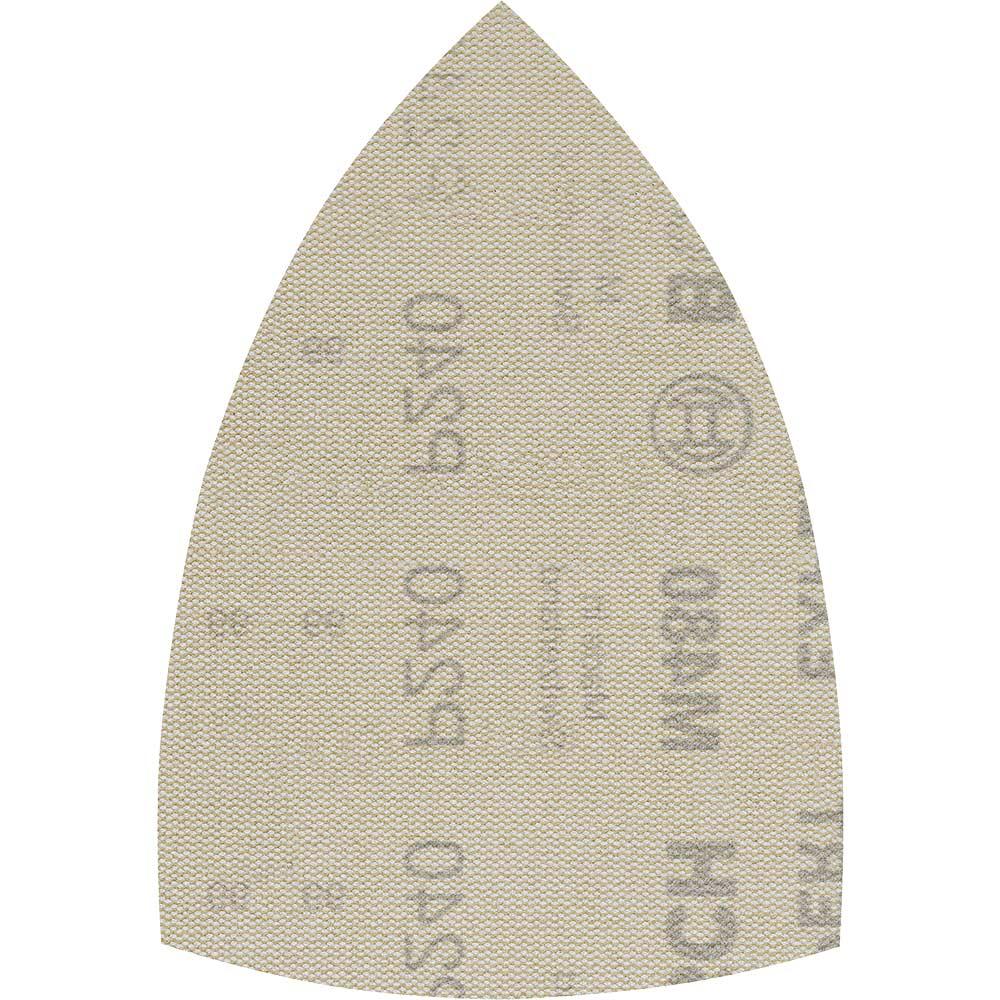 Bosch EXPERT M480 Hook and Loop Large Delta Sanding Sheets for Paint and Wood 100mm x 150mm 240g Pack of 10