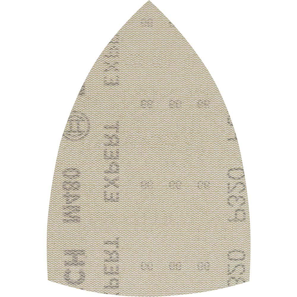 Bosch EXPERT M480 Hook and Loop Large Delta Sanding Sheets for Paint and Wood 100mm x 150mm 320g Pack of 10