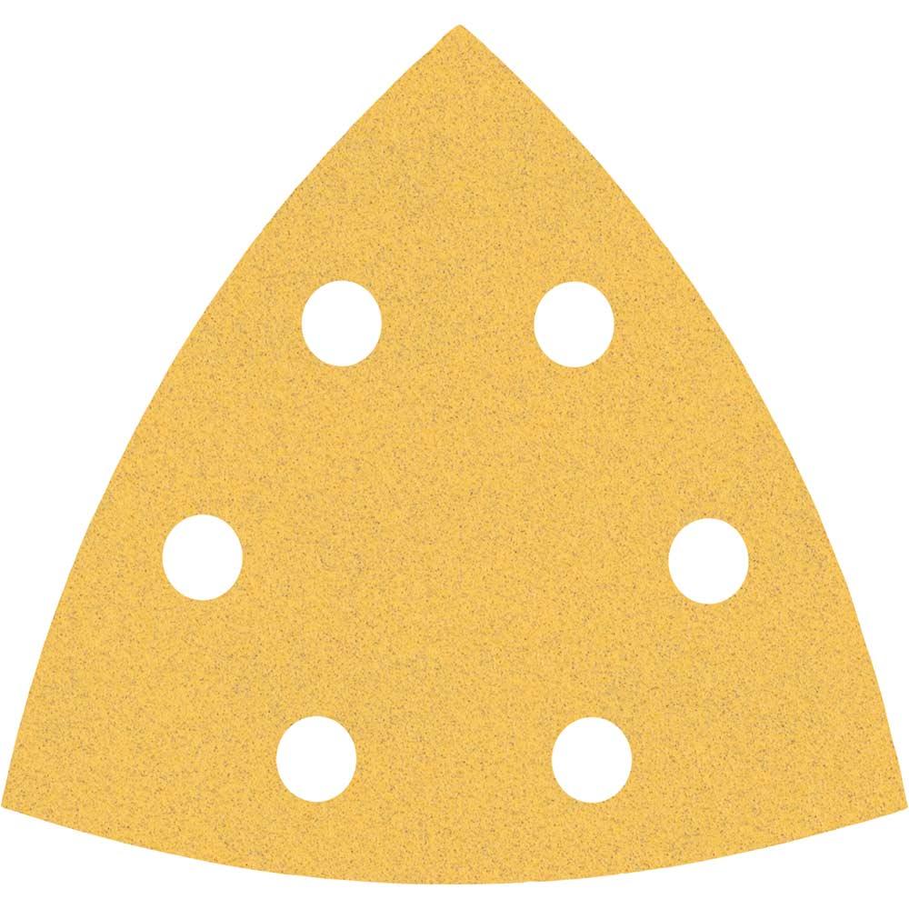 Bosch EXPERT C470 Punched Quick Fit Delta Sanding Sheets for Paint and Wood 93mm x 93mm 120g Pack of 5