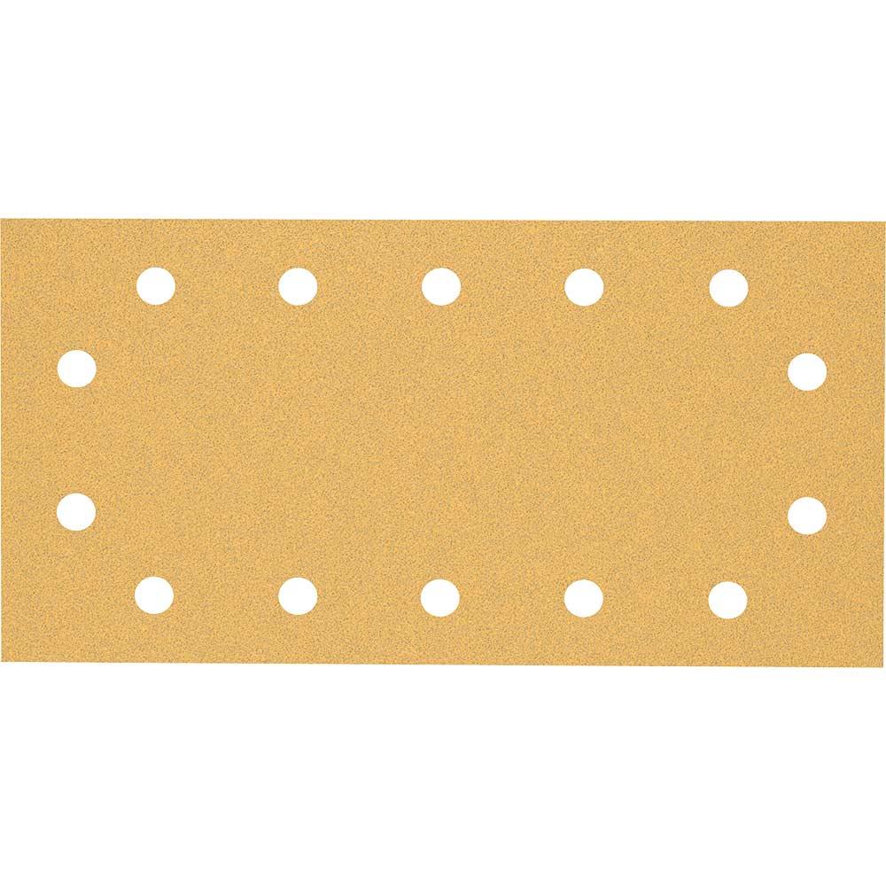 Bosch EXPERT C470 Punched Hook and Loop 1/2 Sanding Sheets 115mm x 230mm 80g Pack of 10