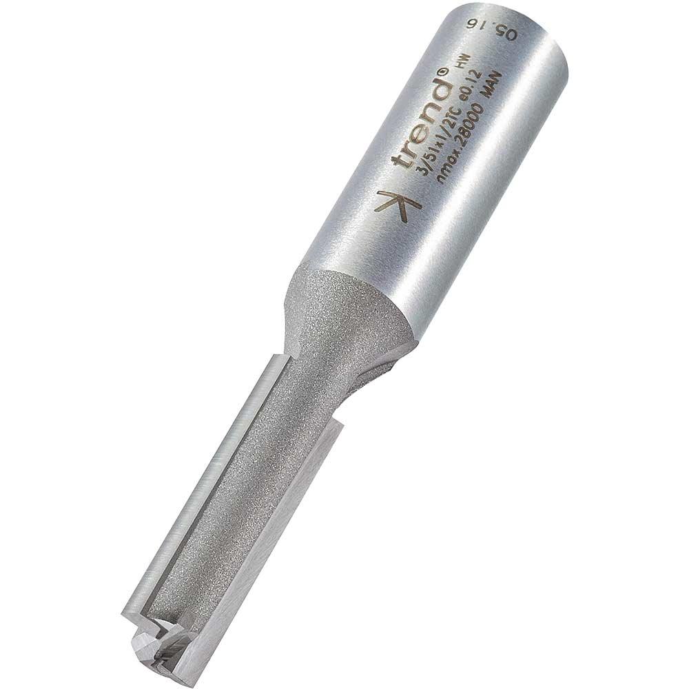 Trend Professional Two Flute Straight Router Cutter 9.5mm 32mm 1/2"