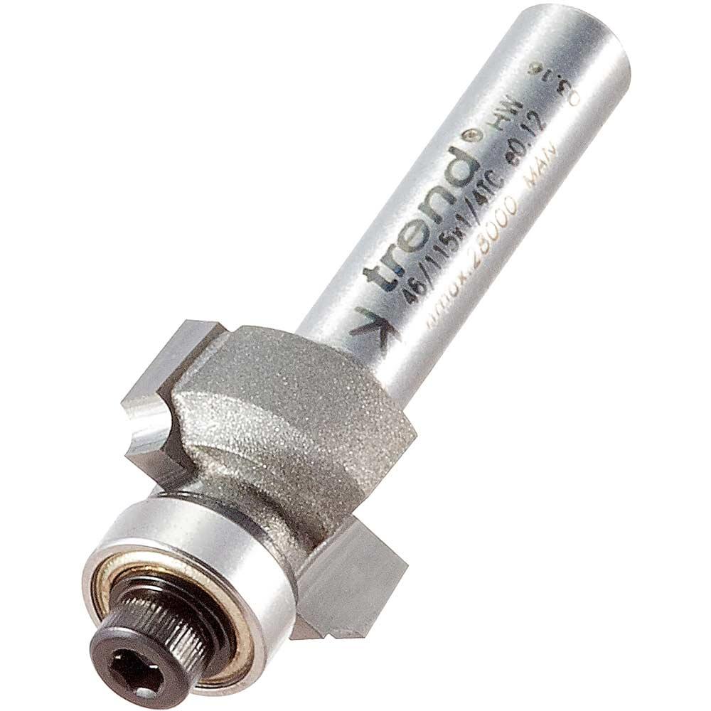 Trend Bearing Guided Ovolo and Round Router Cutter 15.9mm 7.9mm 1/4"
