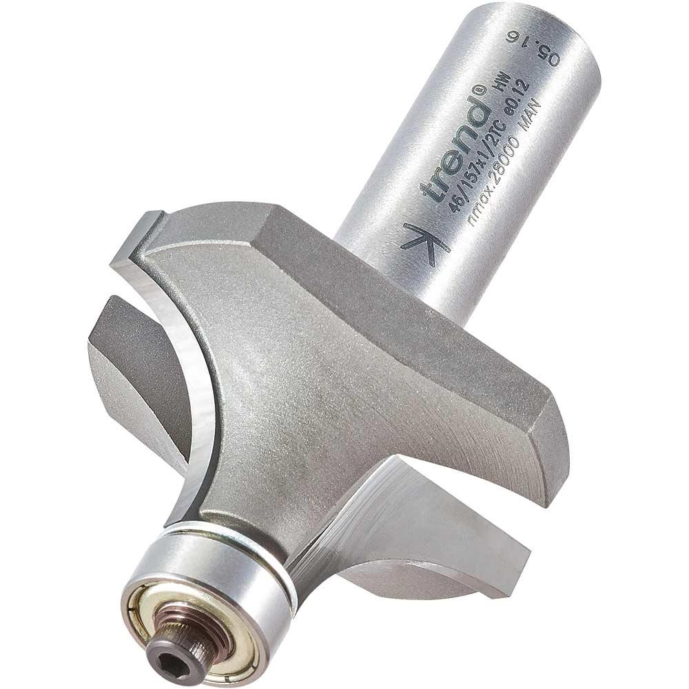 Trend Bearing Guided Ovolo and Round Router Cutter 42.7mm 22.3mm 1/2"