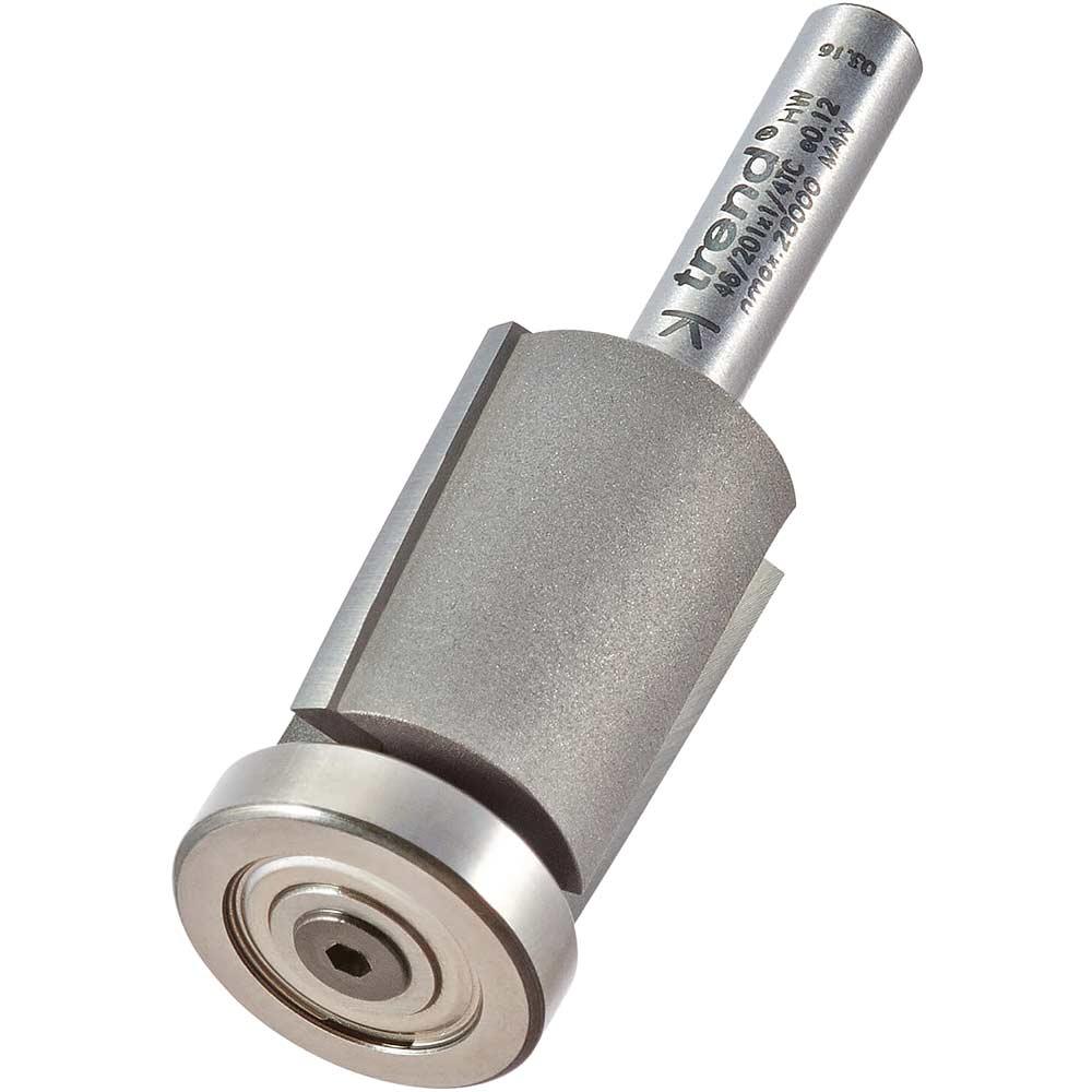 Trend Low Profile Trimmer Bearing Guided Router Cutter 19.1mm 25mm 1/4"