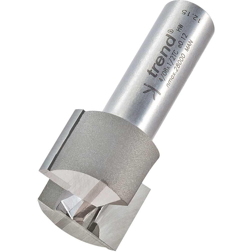 Trend Professional Two Flute Straight Router Cutter 25.4mm 19mm 1/2"