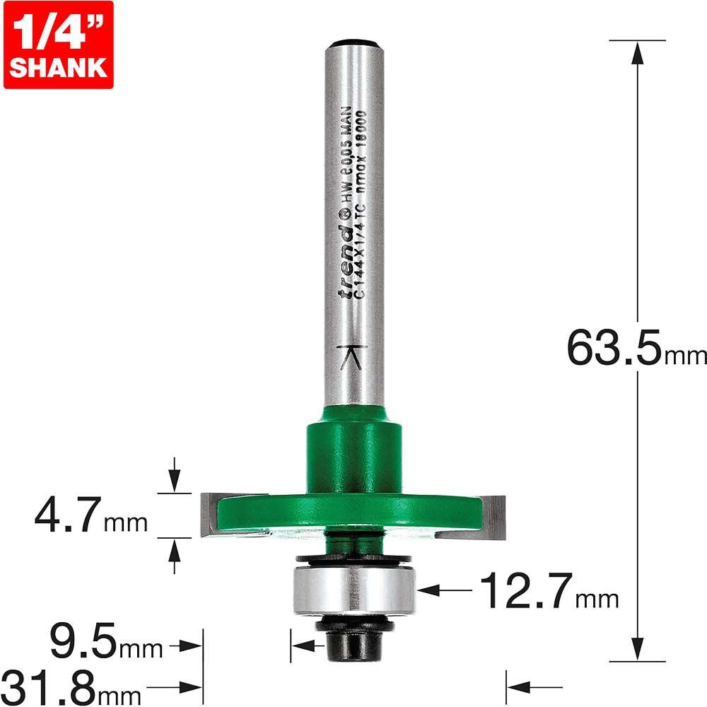 Trend CRAFTPRO One Piece Slotting Router Cutter