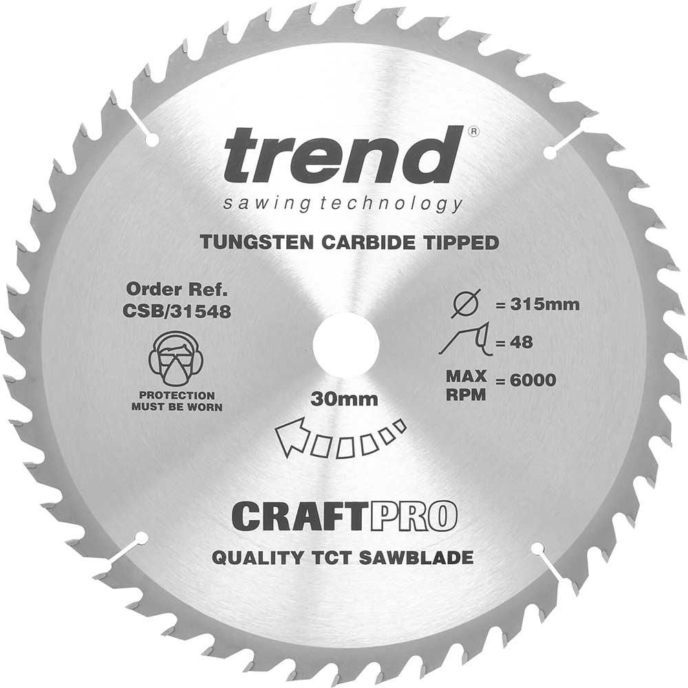 Trend CRAFTPRO Wood Cutting Saw Blade 315mm 48T 30mm